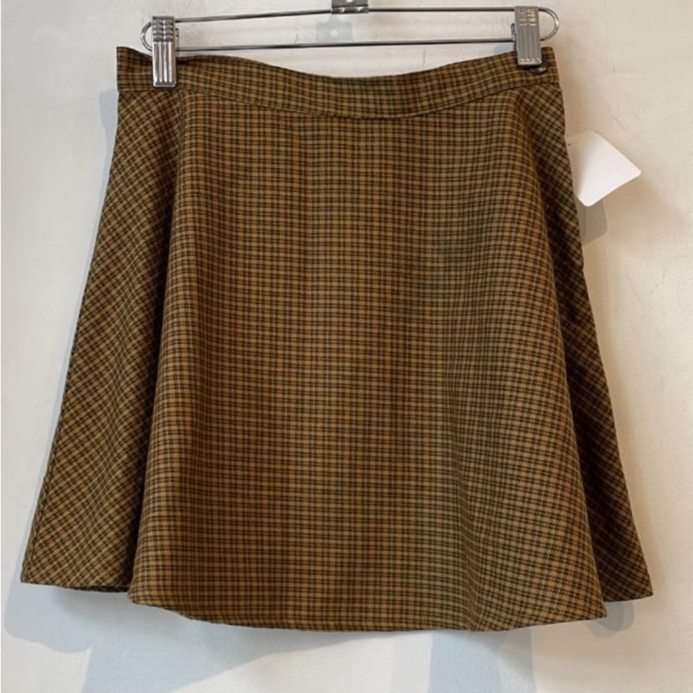 American Apparel high waisted plaid skater skirt